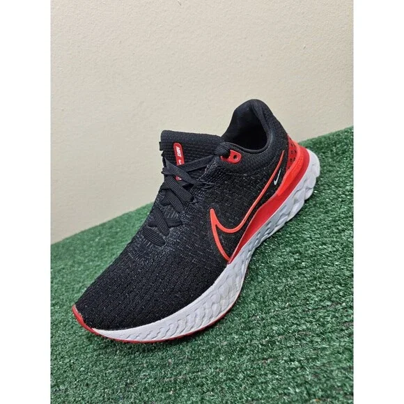 Nike React Infinity Run Flyknit 3 Womens Running Shoes Black Red Size 9 - Picture 10 of 13